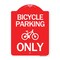 Signmission Bicycle Parking Only With Graphic, Red & White Aluminum Architectural Sign, 18" x 24", RW-1824-24320 A-DES-RW-1824-24320 - alternate 1